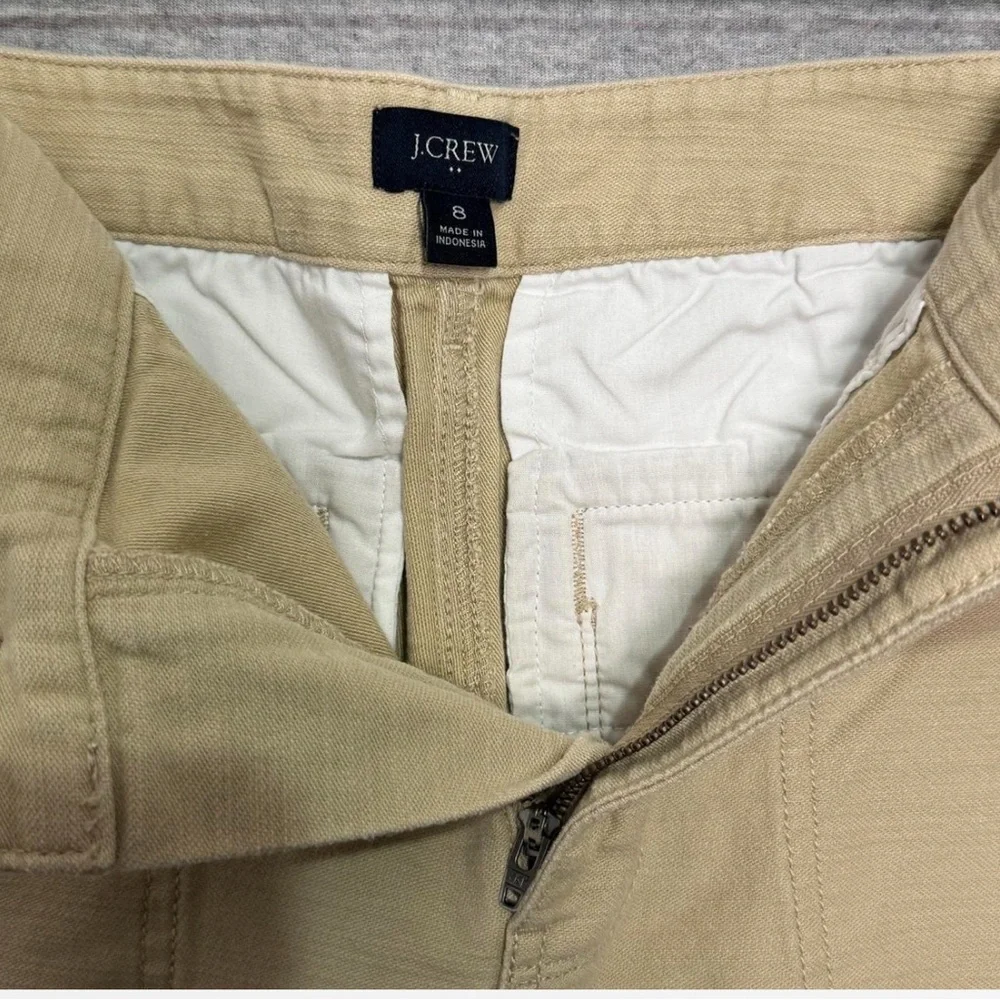 J.Crew Women's Size 8 Khaki Camp Utility Pants‎ Casual Preppy Minimalist EUC